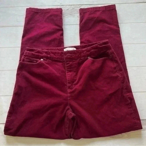 Coldwater Creek Pants - Coldwater Creek Womens burgundy red corduroy pants Size 8